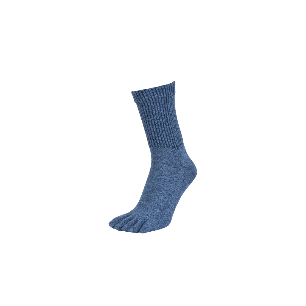 Loose-Fit Cotton Toe Crew Socks - Image 11