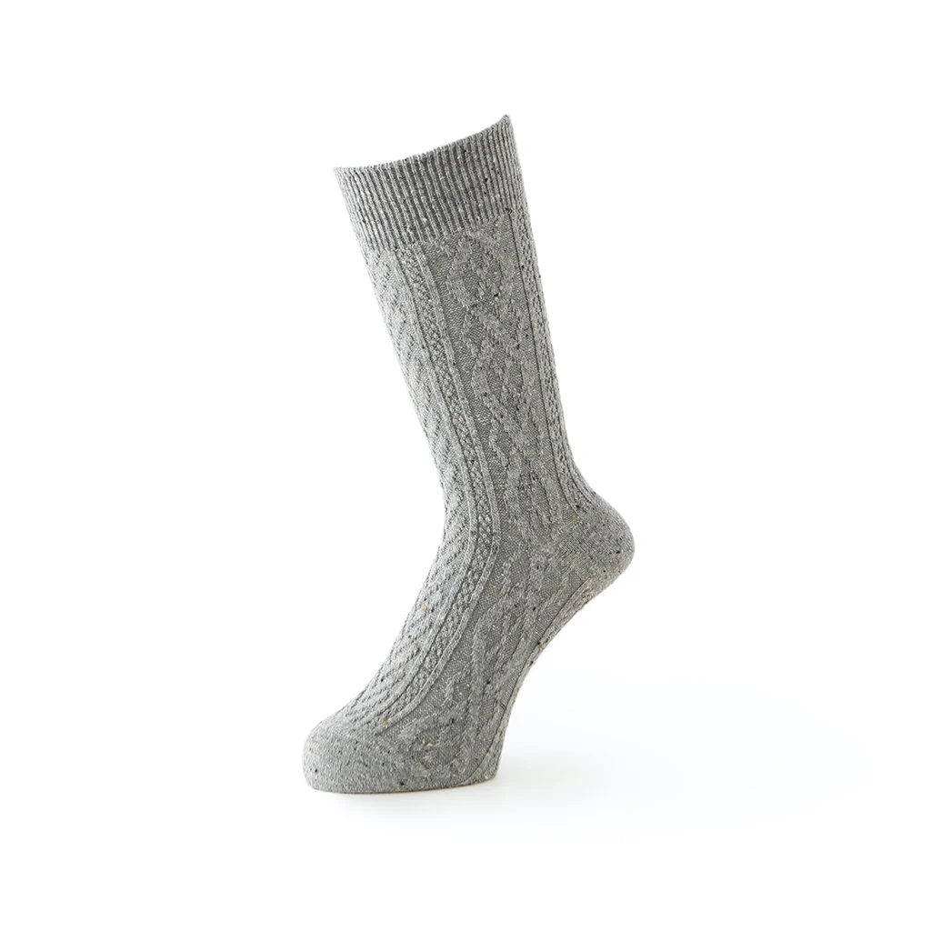 Aran Cable Merino Crew Socks - Image 10