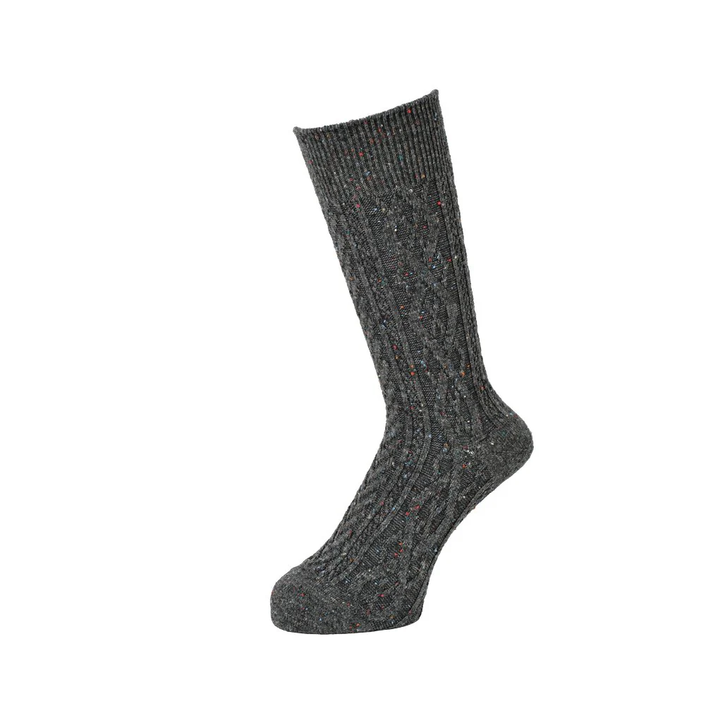 Aran Cable Merino Crew Socks - Image 12