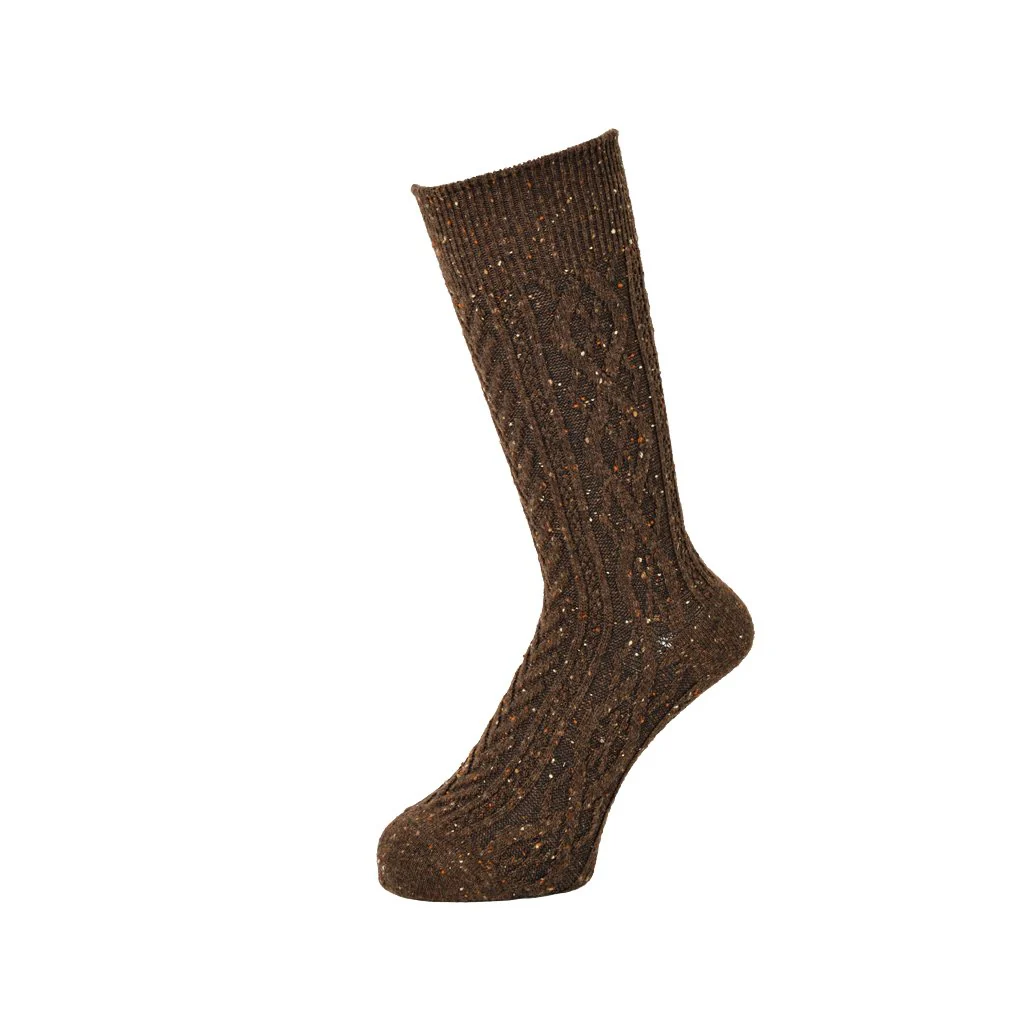 Aran Cable Merino Crew Socks - Image 14