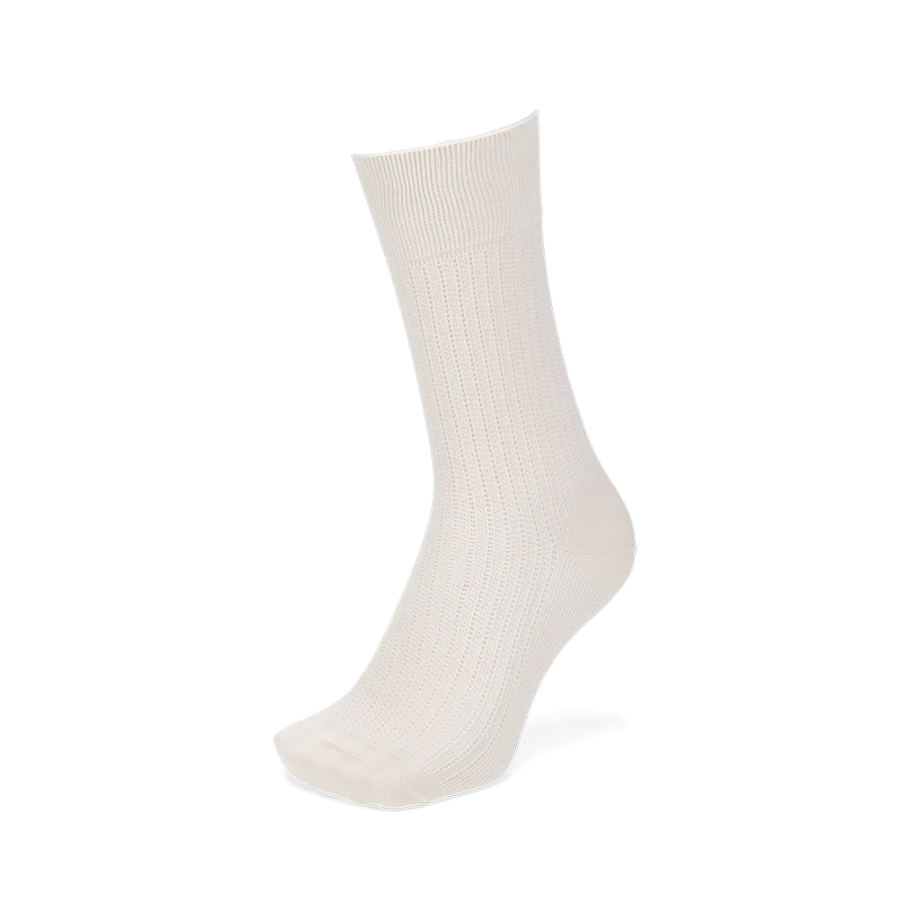 Artisan Stripe Mesh Cotton Crew Socks - Image 3