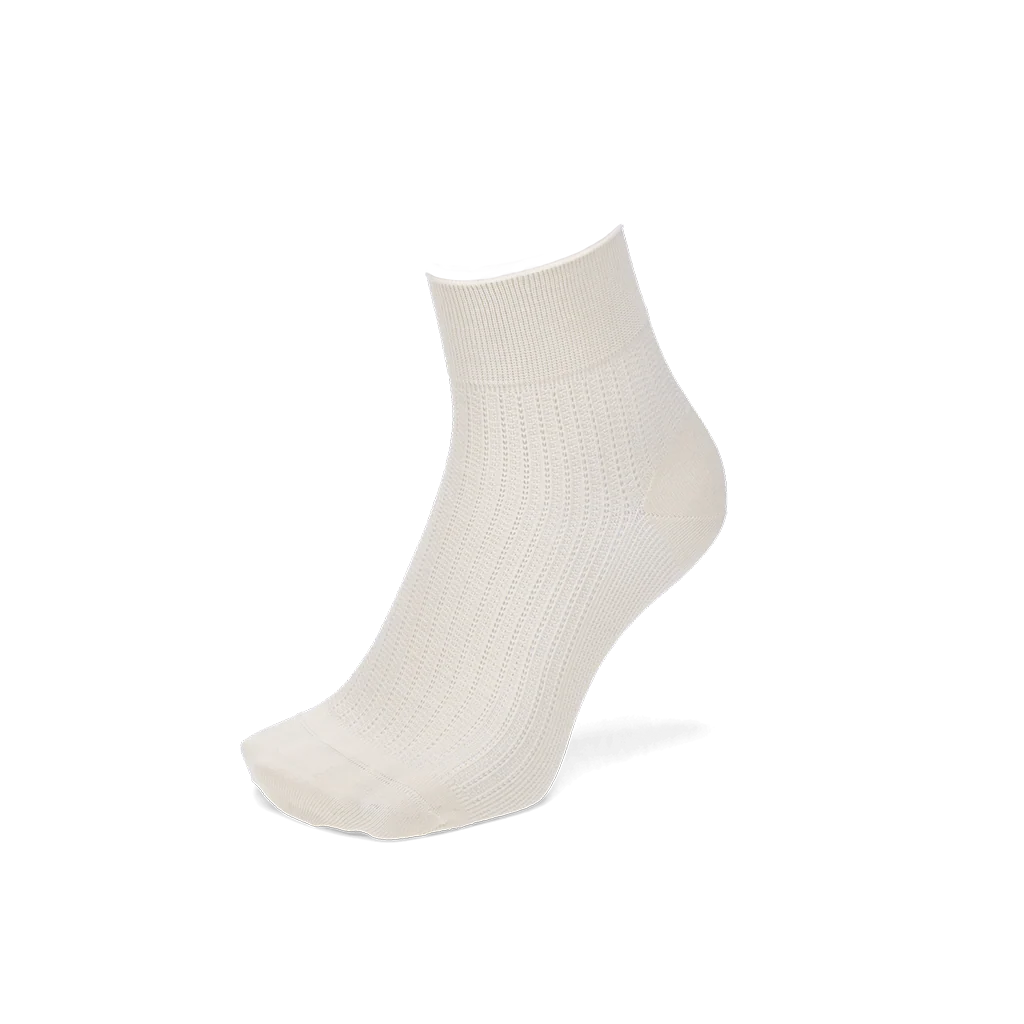 Artisan Stripe Mesh Cotton Quarter Socks - Image 3