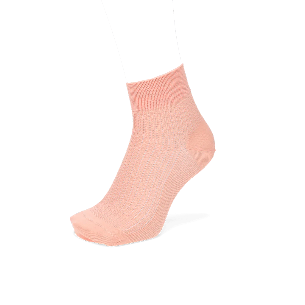 Artisan Stripe Mesh Cotton Quarter Socks - Image 5