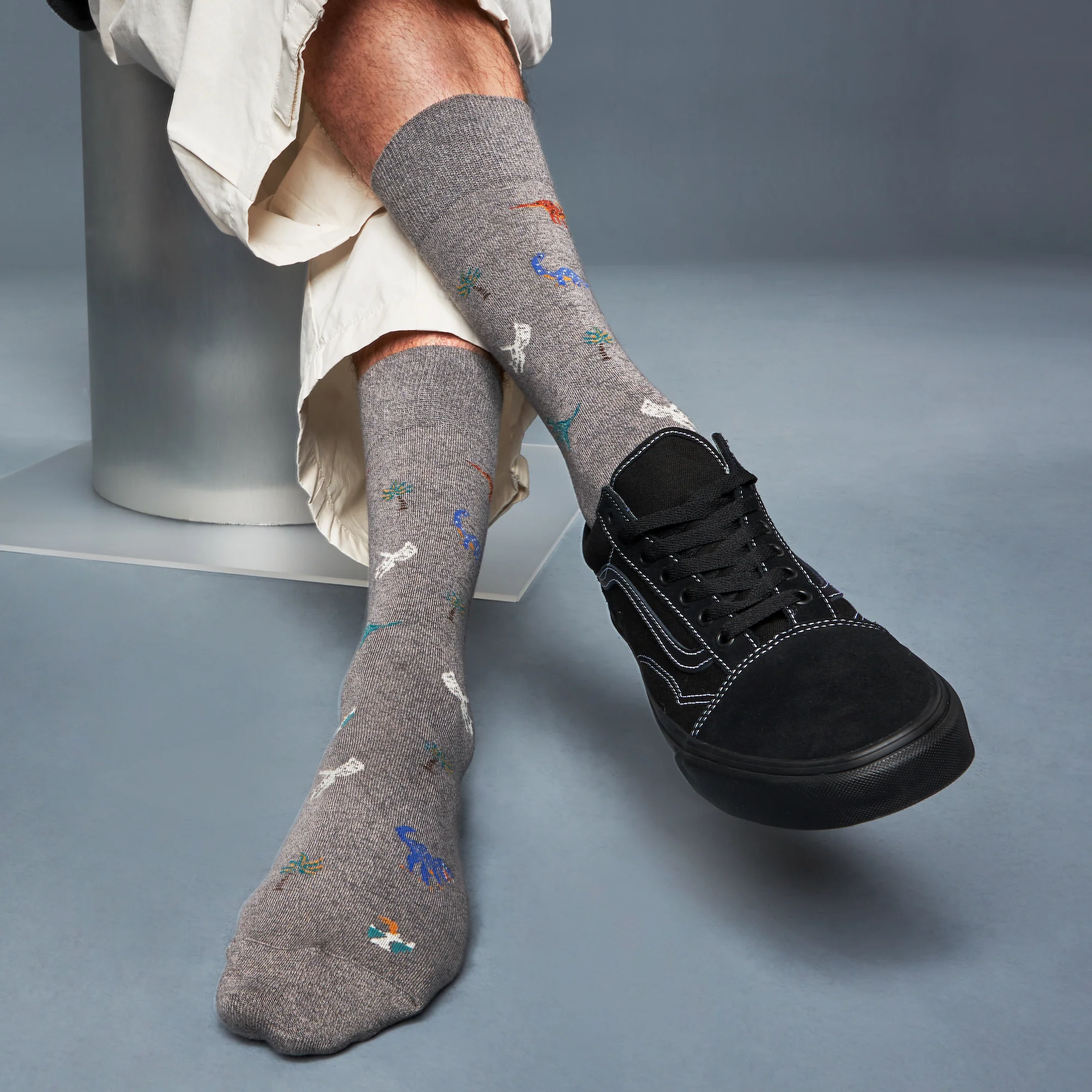 Dinosaur Cotton Crew Socks