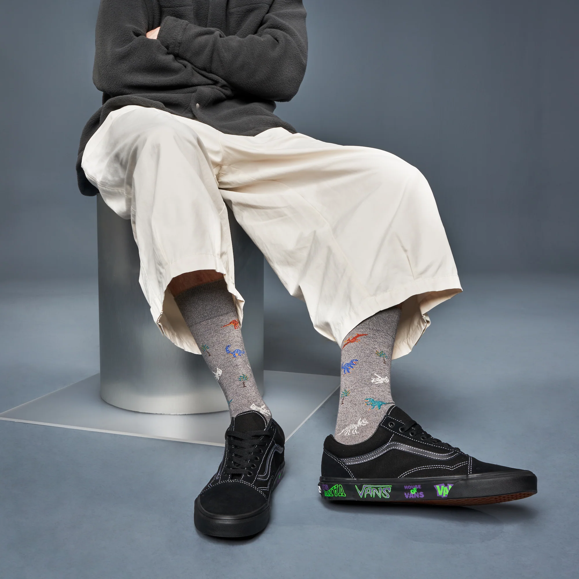 Dinosaur Cotton Crew Socks - Image 2