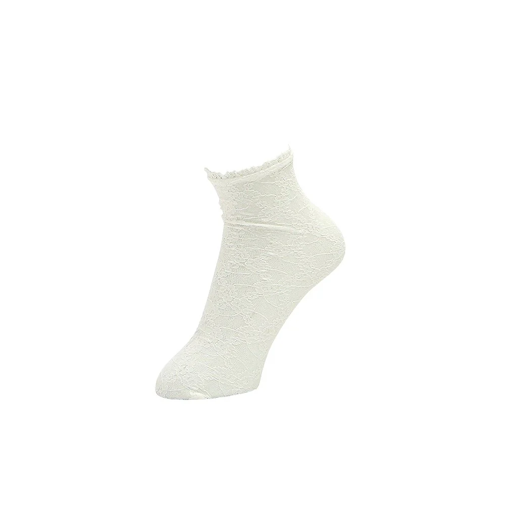 Floral Lace Quarter Socks - Image 7