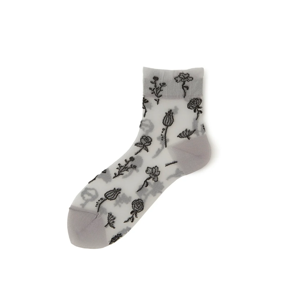 Floral Monotone Quarter Socks - Image 6