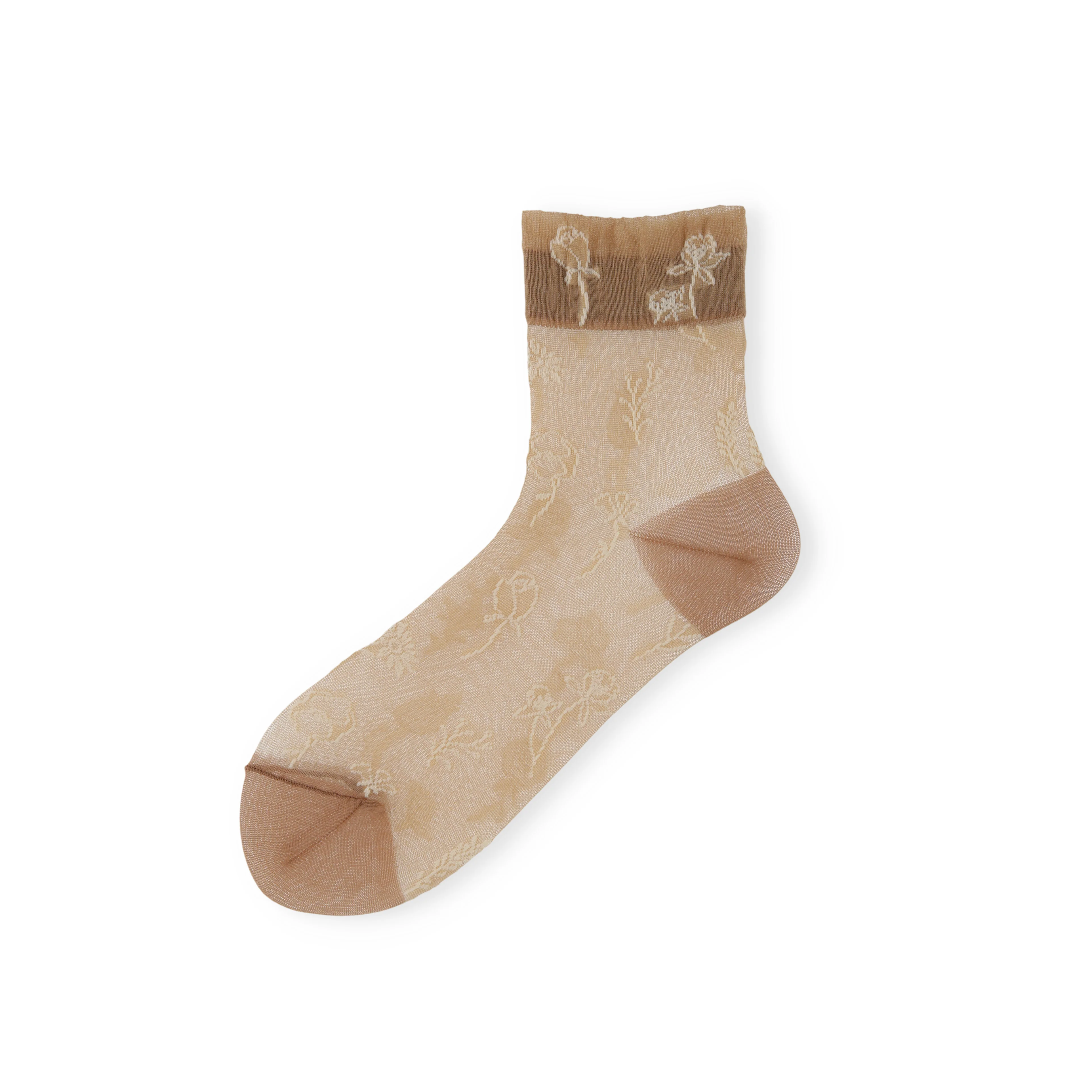 Floral Monotone Quarter Socks - Image 7