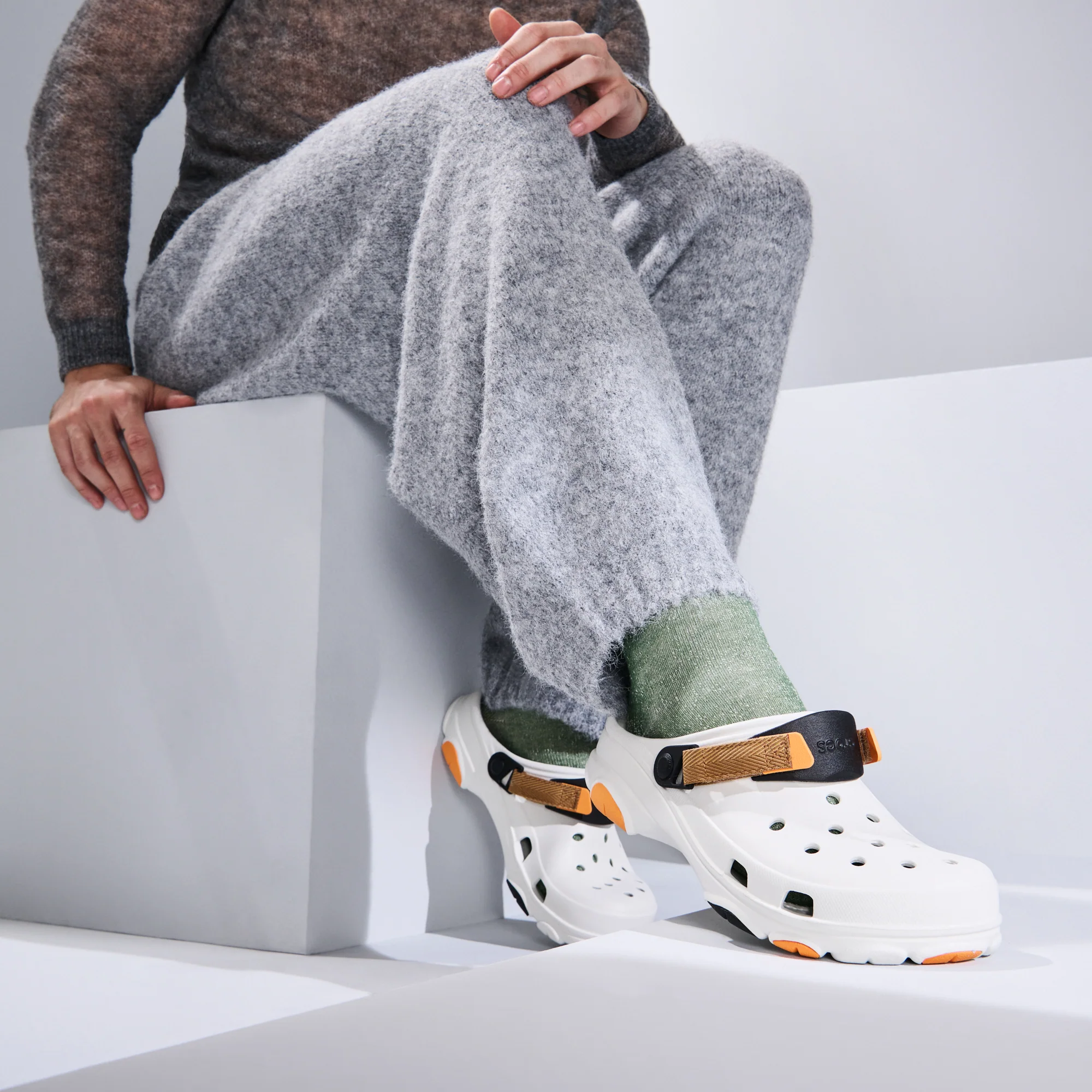 Full-Pile Organic Cotton Lounge Crew Socks - Image 2