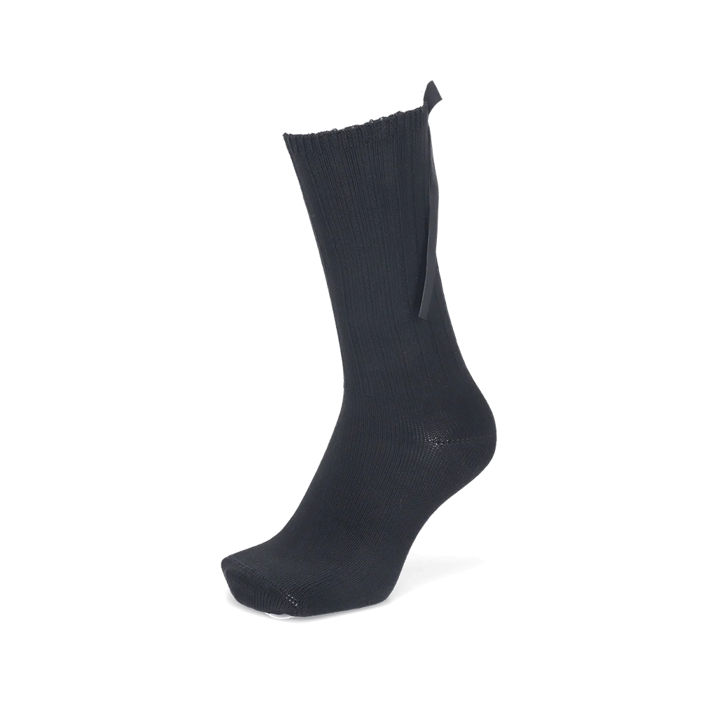 Matte Ribbon Lustrous Cotton Crew Socks - Image 4