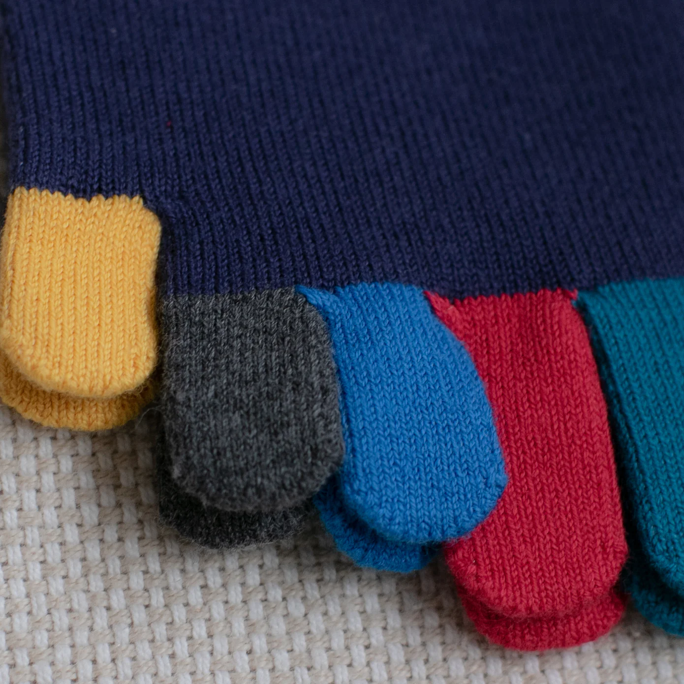 Colorful Toes Cotton Quarter Socks - Image 15