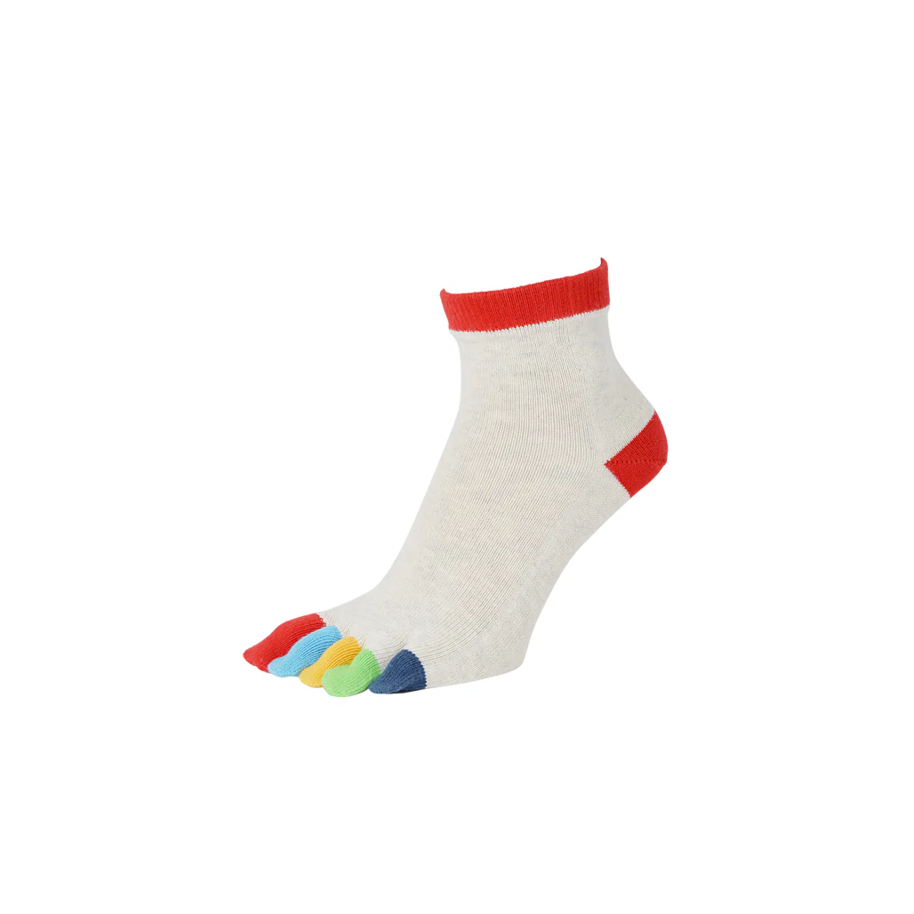 Colorful Toes Cotton Quarter Socks - Image 7