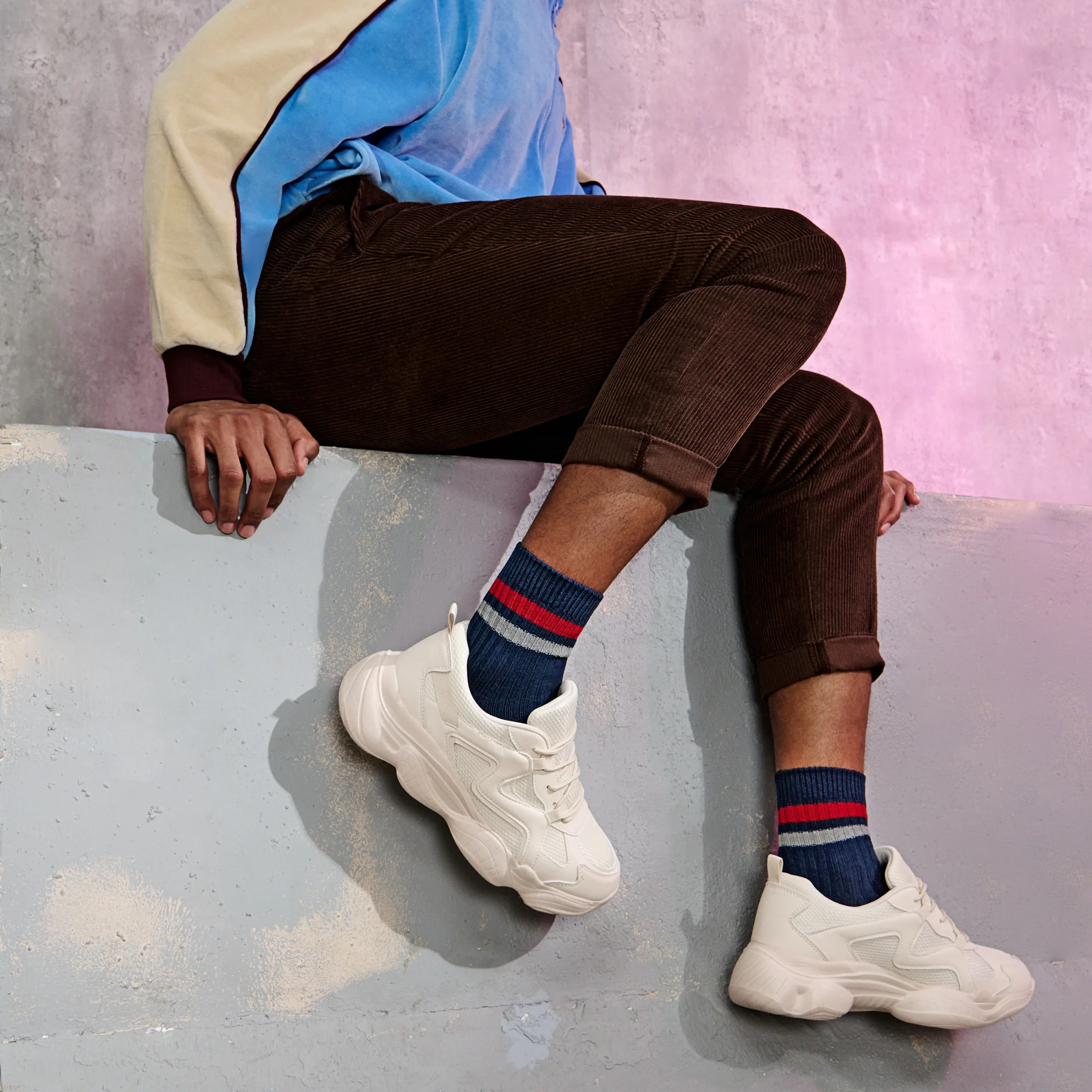 Striped Cotton Quarter Socks - Image 4