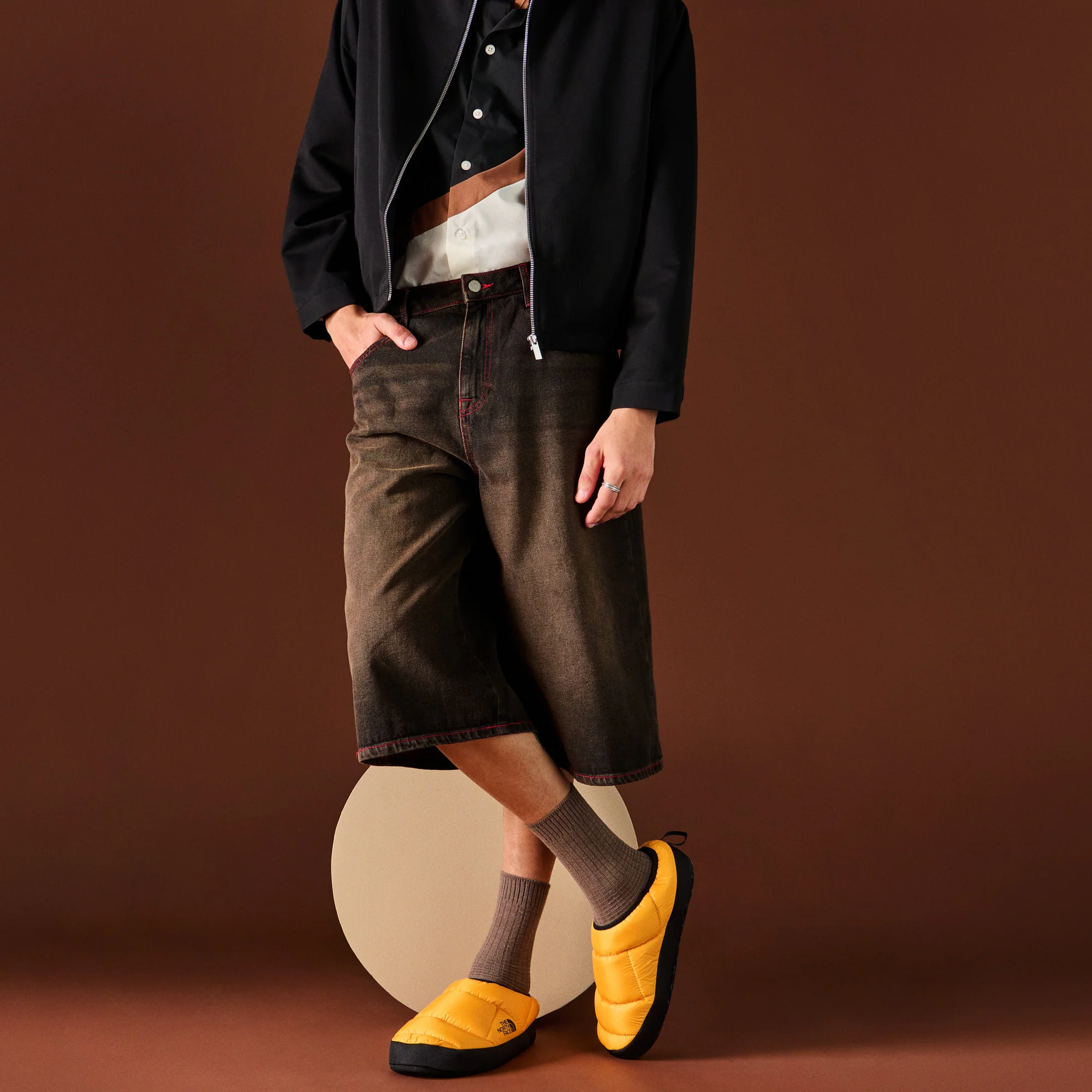 Merino Waffle Ankle x Cotton Foot Crew Socks - Image 2
