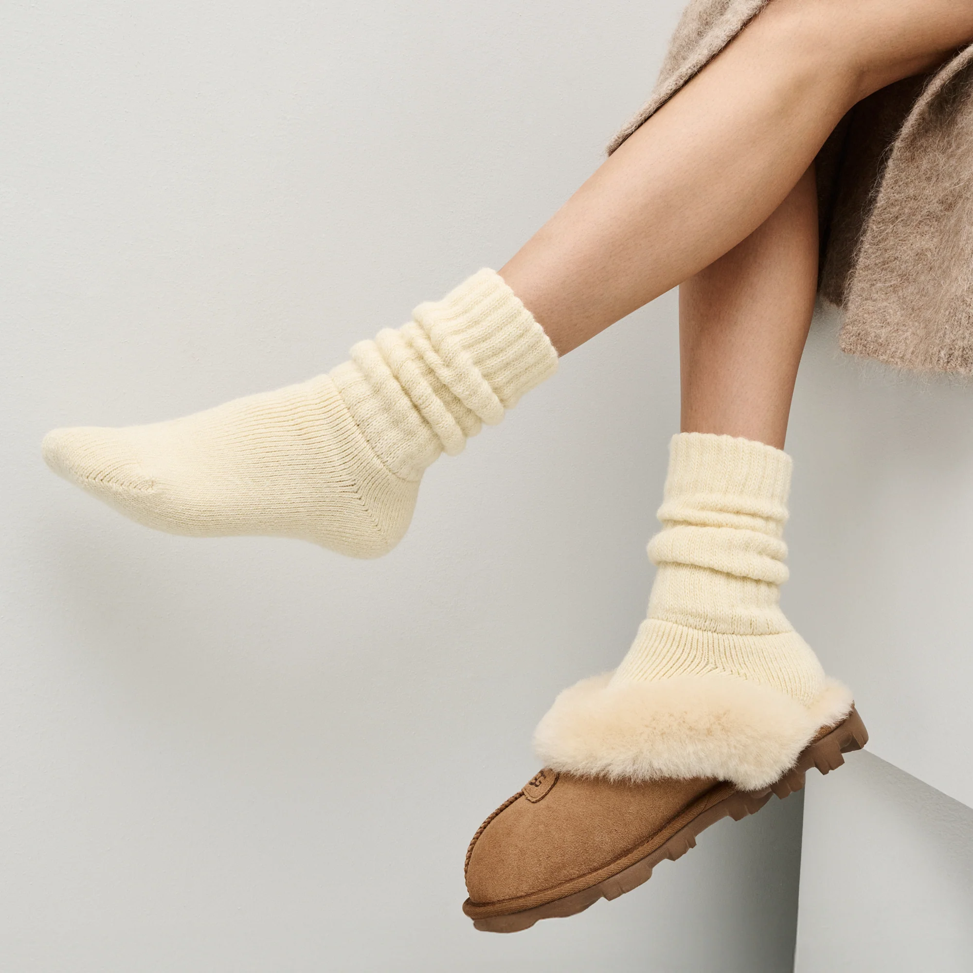 Pile-Lined Lounge Crew Socks