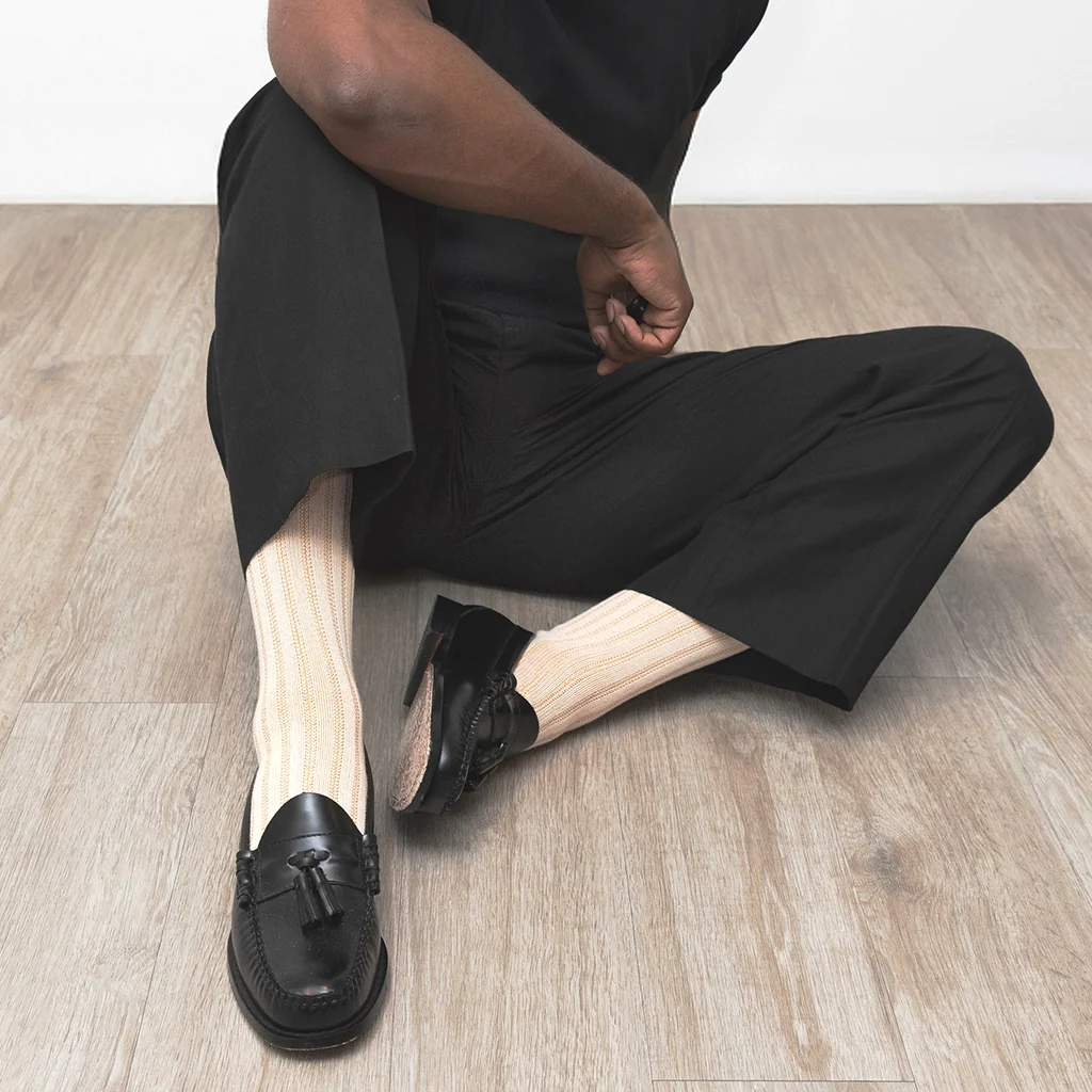 Pique Cotton Crew Socks - Image 2