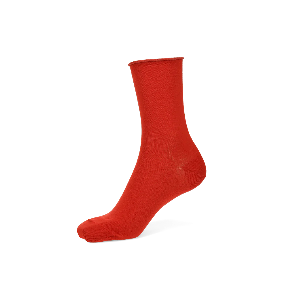 Premium Silky Cotton Plain Crew Socks - Image 10