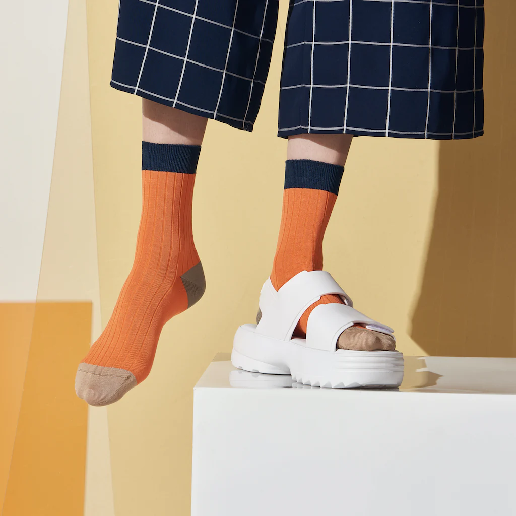Quattro Colored Cotton Crew Socks - Image 3
