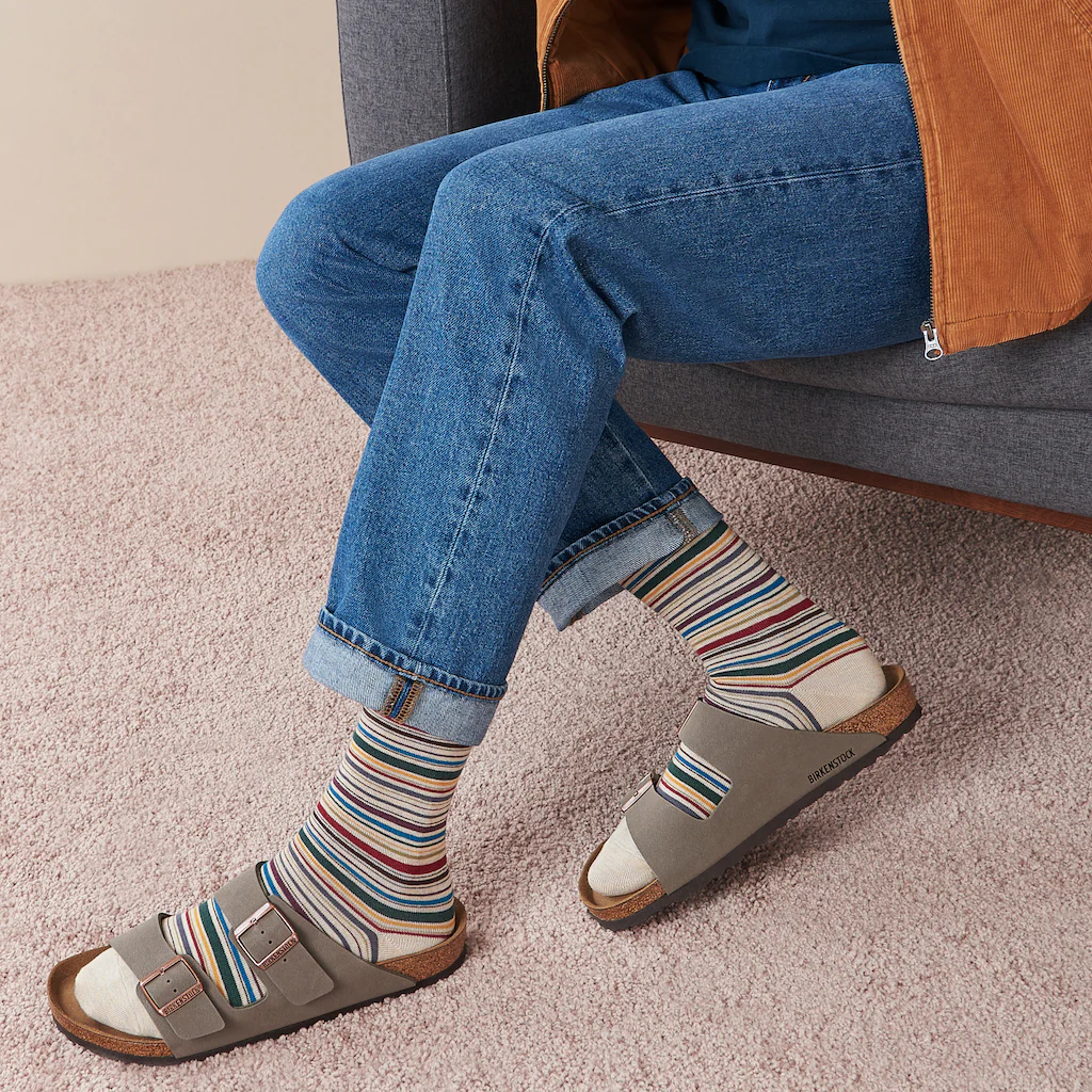 Racing Stripe Cotton Crew Socks - Image 4