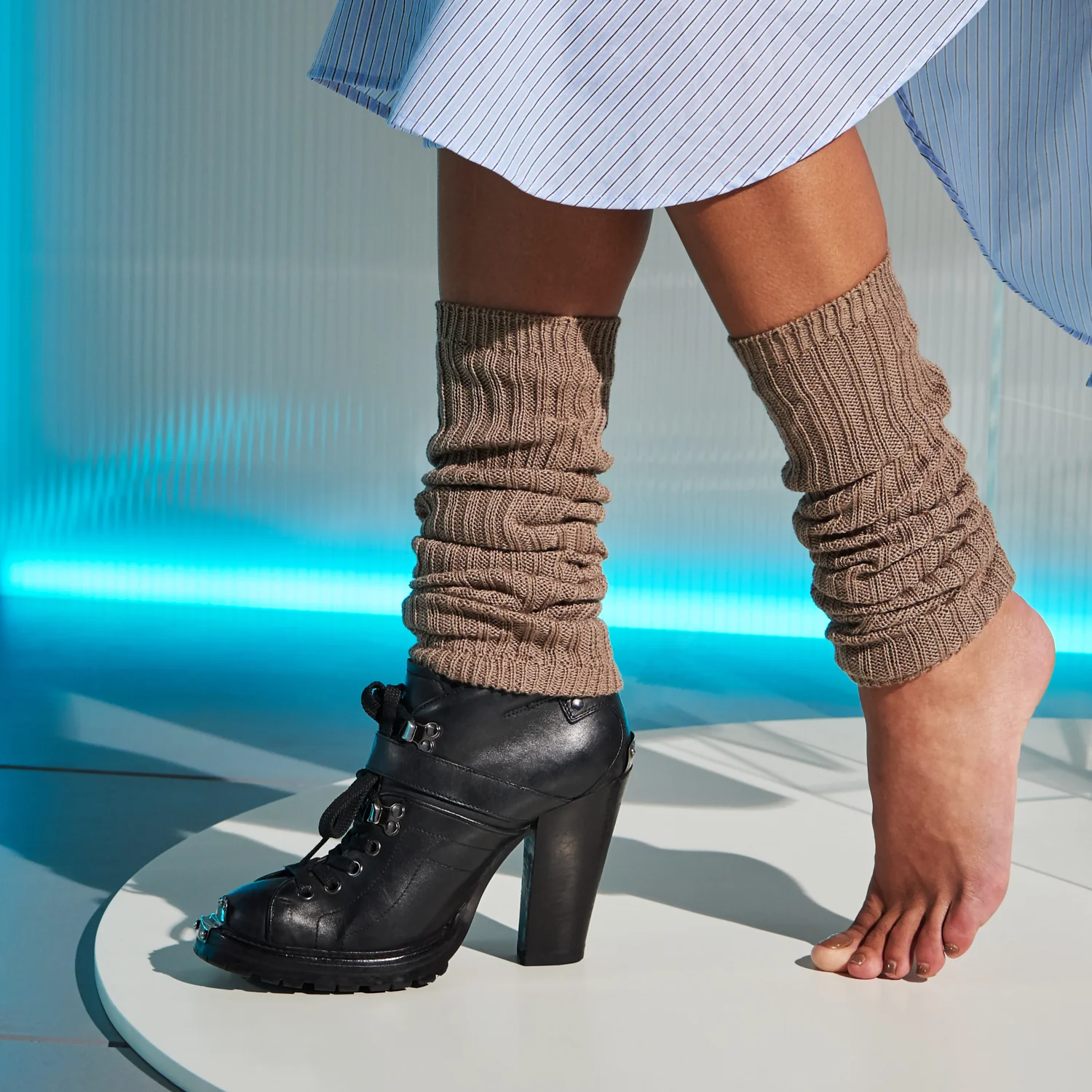 Ribbed Cotton Leg Warmers - Image 3