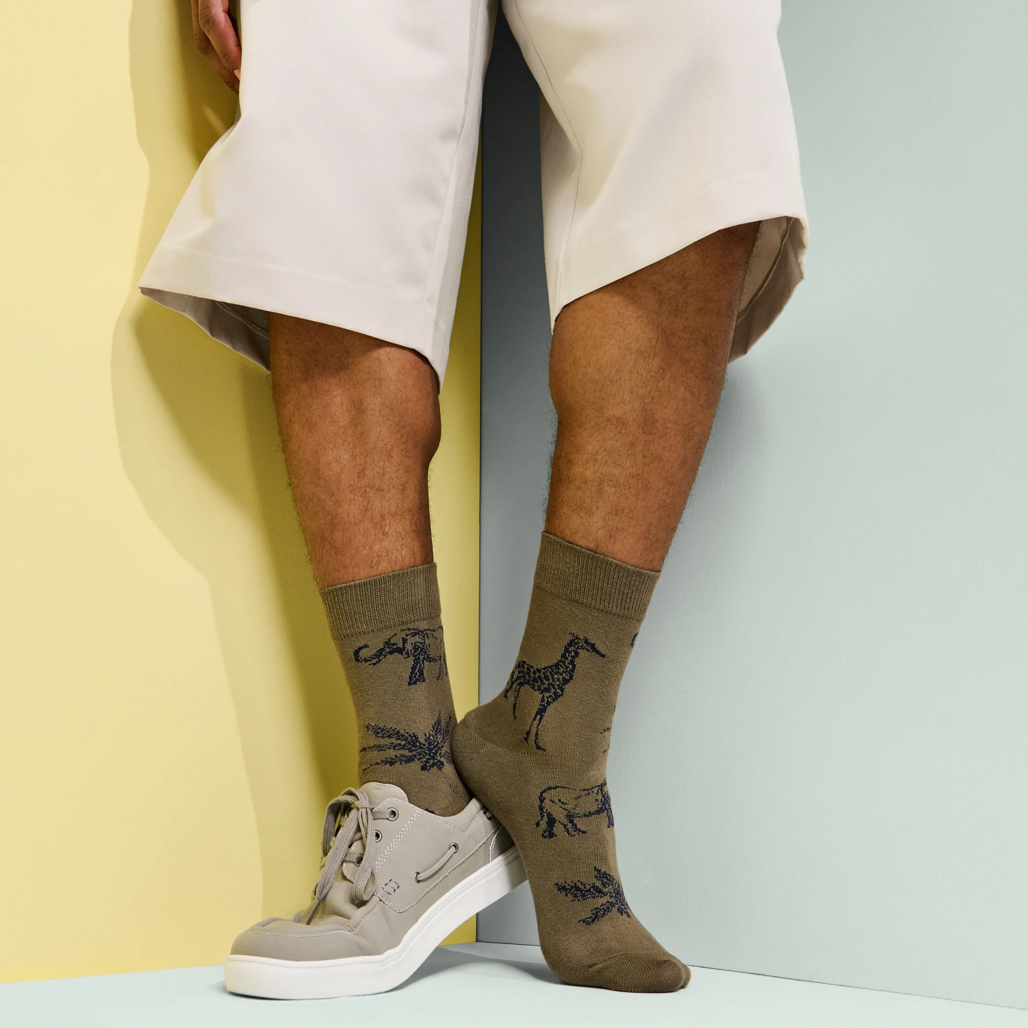 Savannah Cotton-Linen Crew Socks - Image 2
