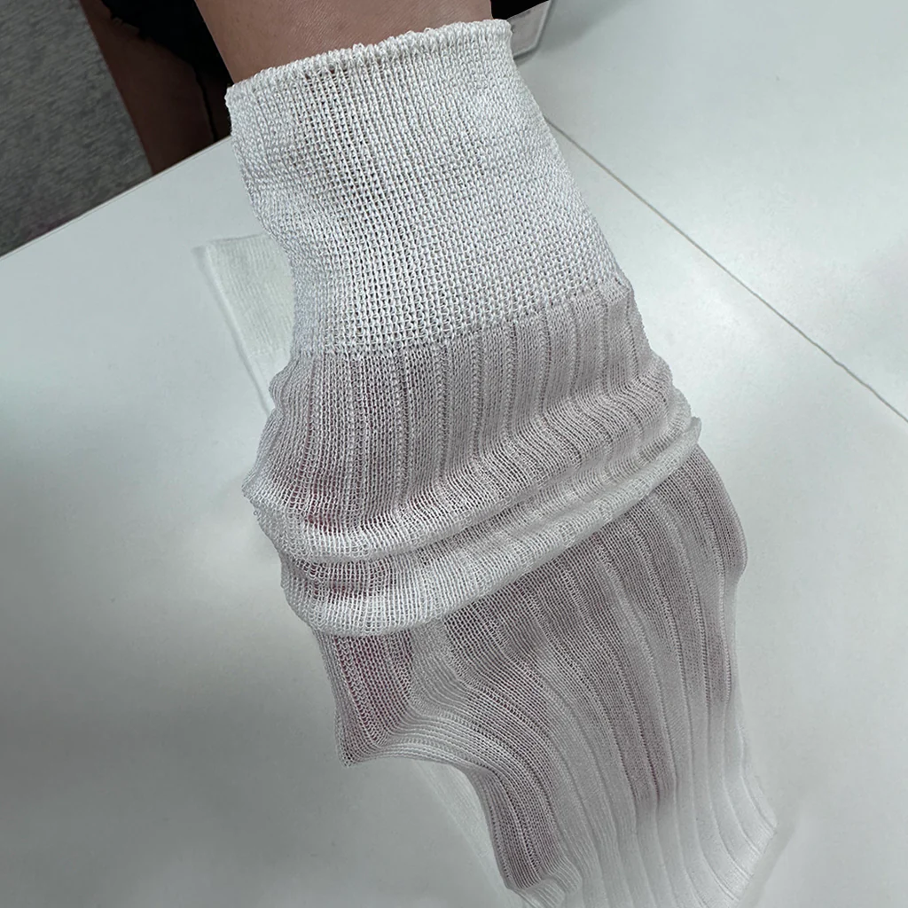 Sheer Cotton Crew Socks - Image 3