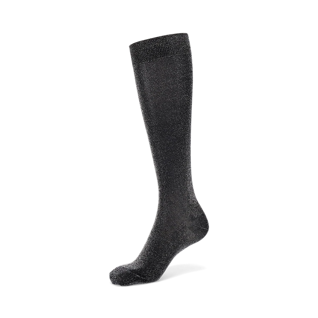 Soft Lamé Semi-Sheer Knee-High Socks - Image 3