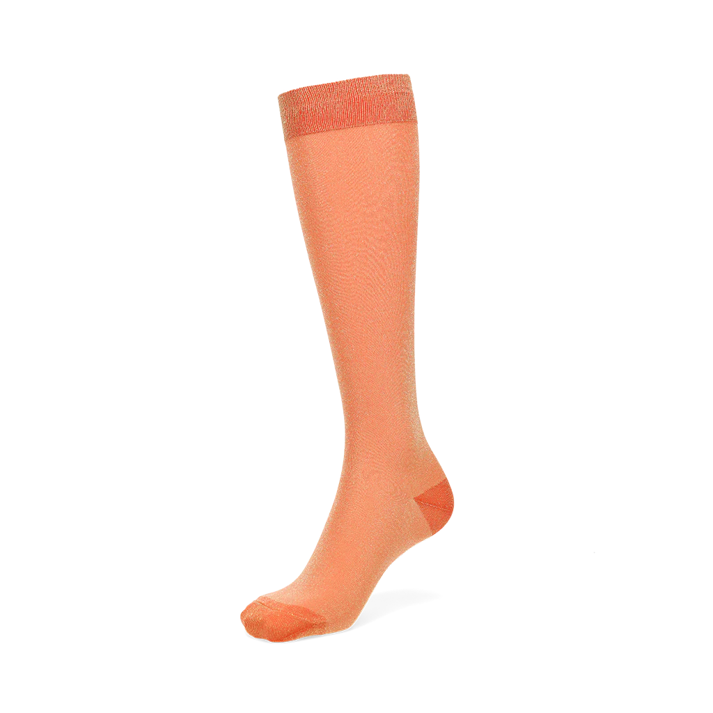 Soft Lamé Semi-Sheer Knee-High Socks - Image 5