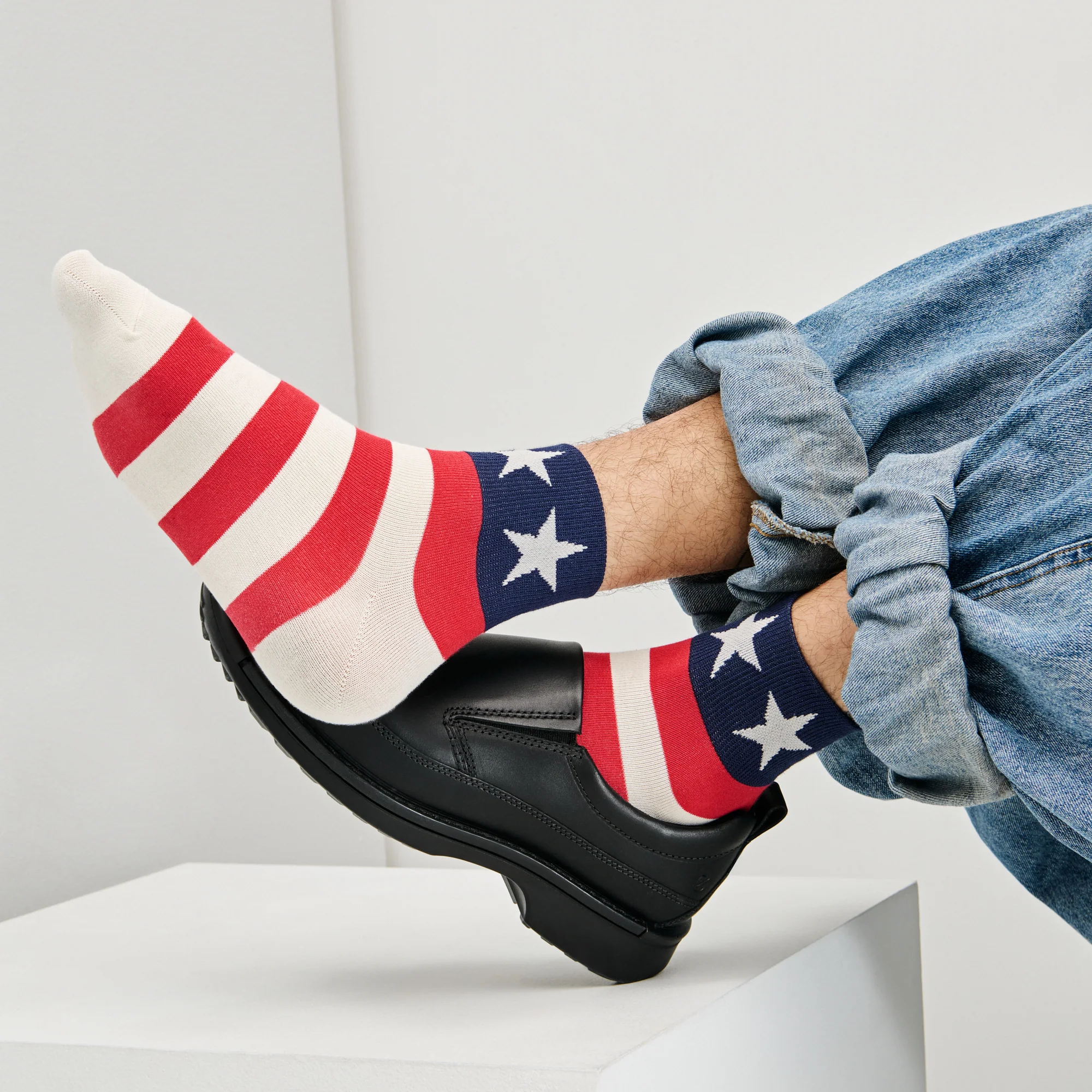 Stars and Stripes Quarter Socks with COOLMAX®︎ fiber