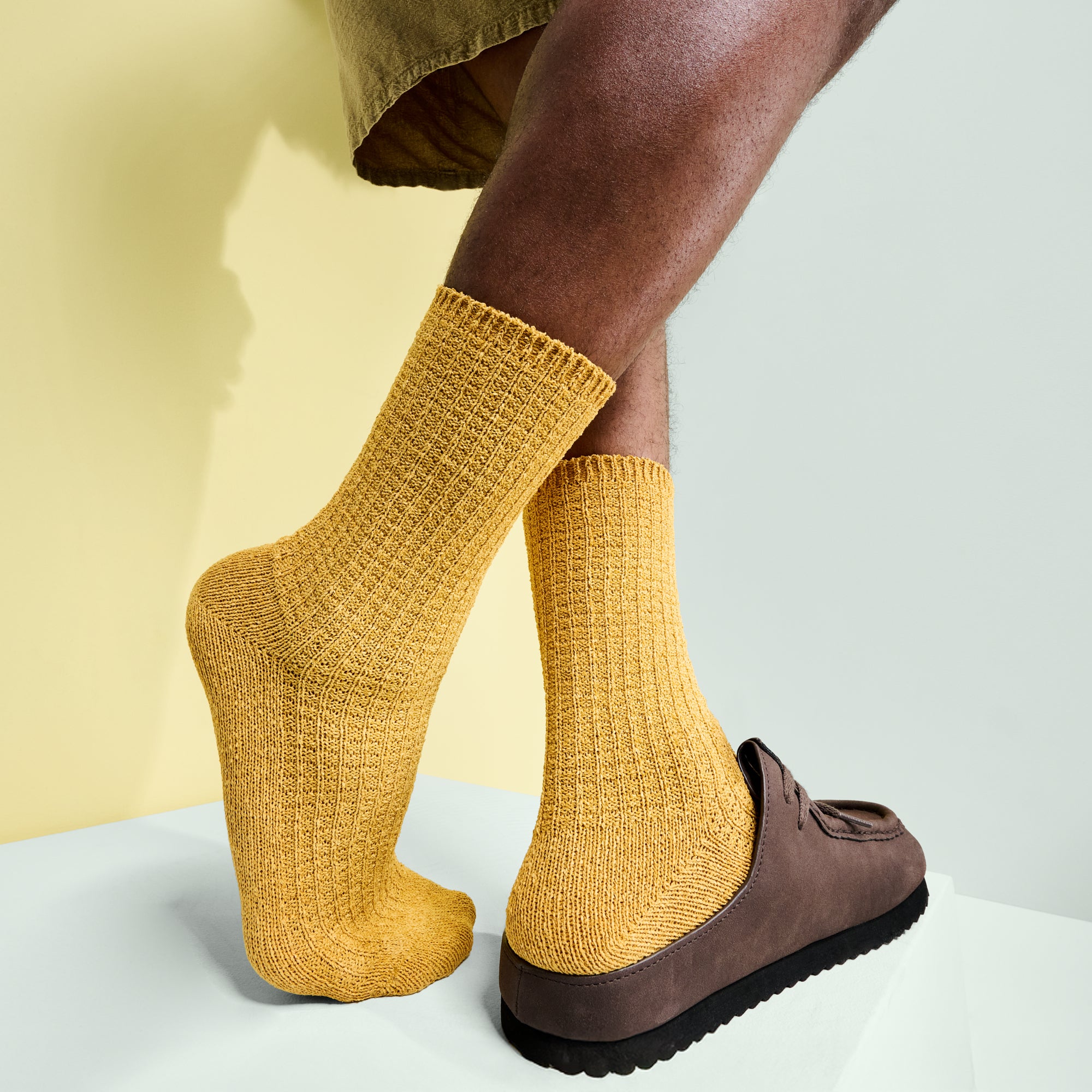 Washi Waffle-Knit Crew Socks