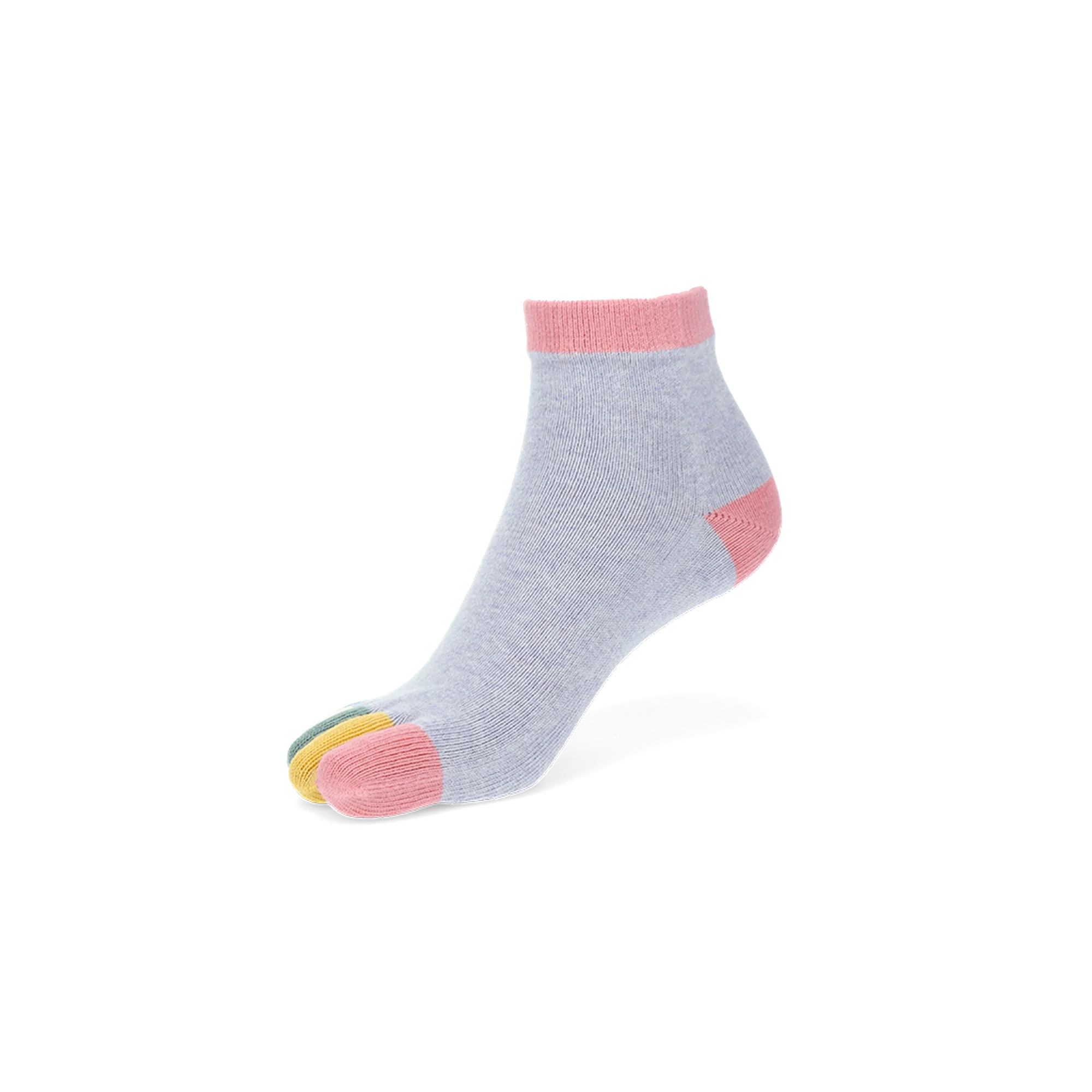 Colorful Toes Cotton Quarter Socks - Image 7