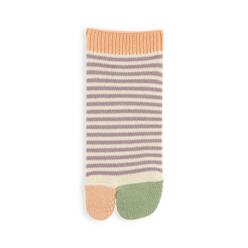 Striped Cotton Tabi Ankle Socks - Image 10