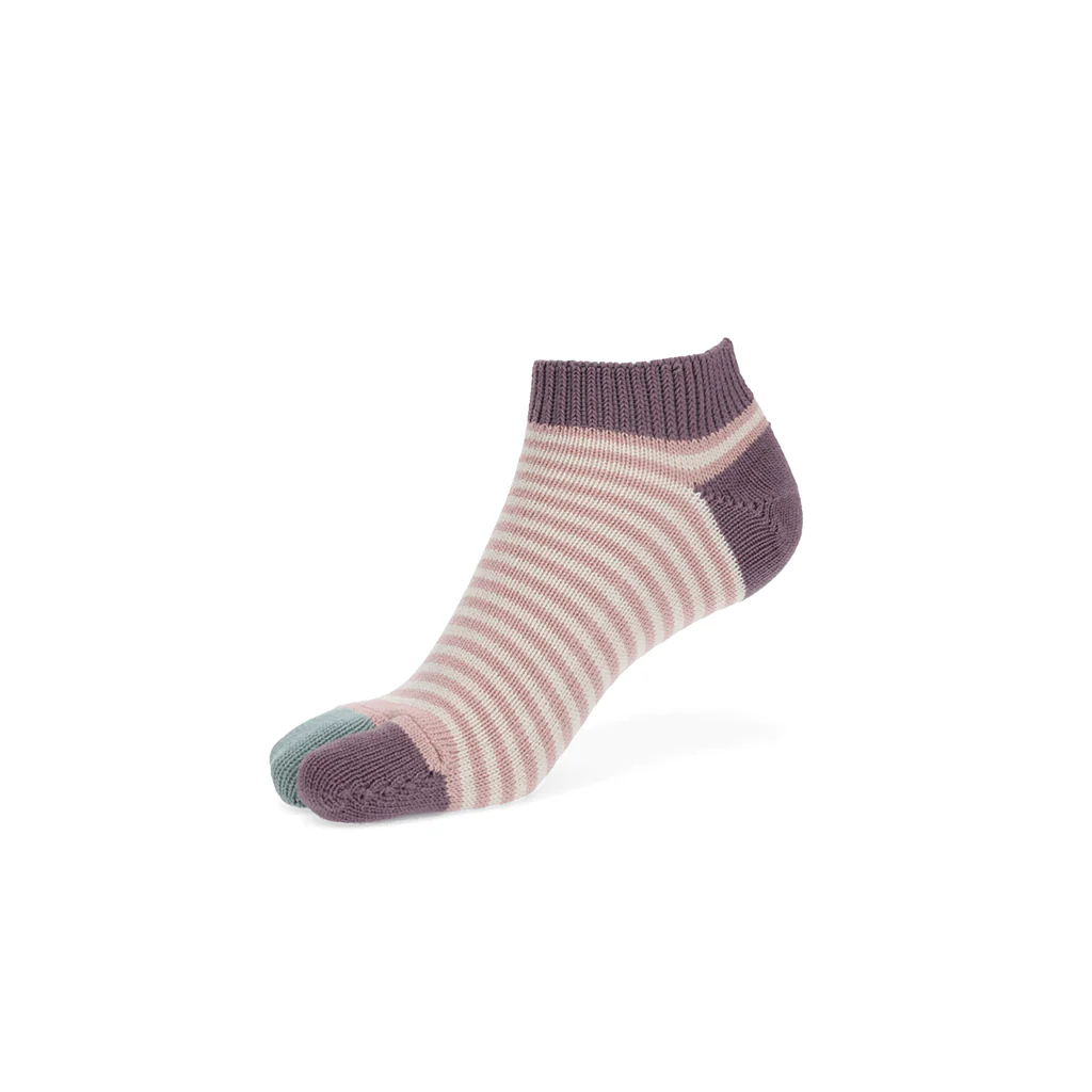 Striped Cotton Tabi Ankle Socks - Image 5