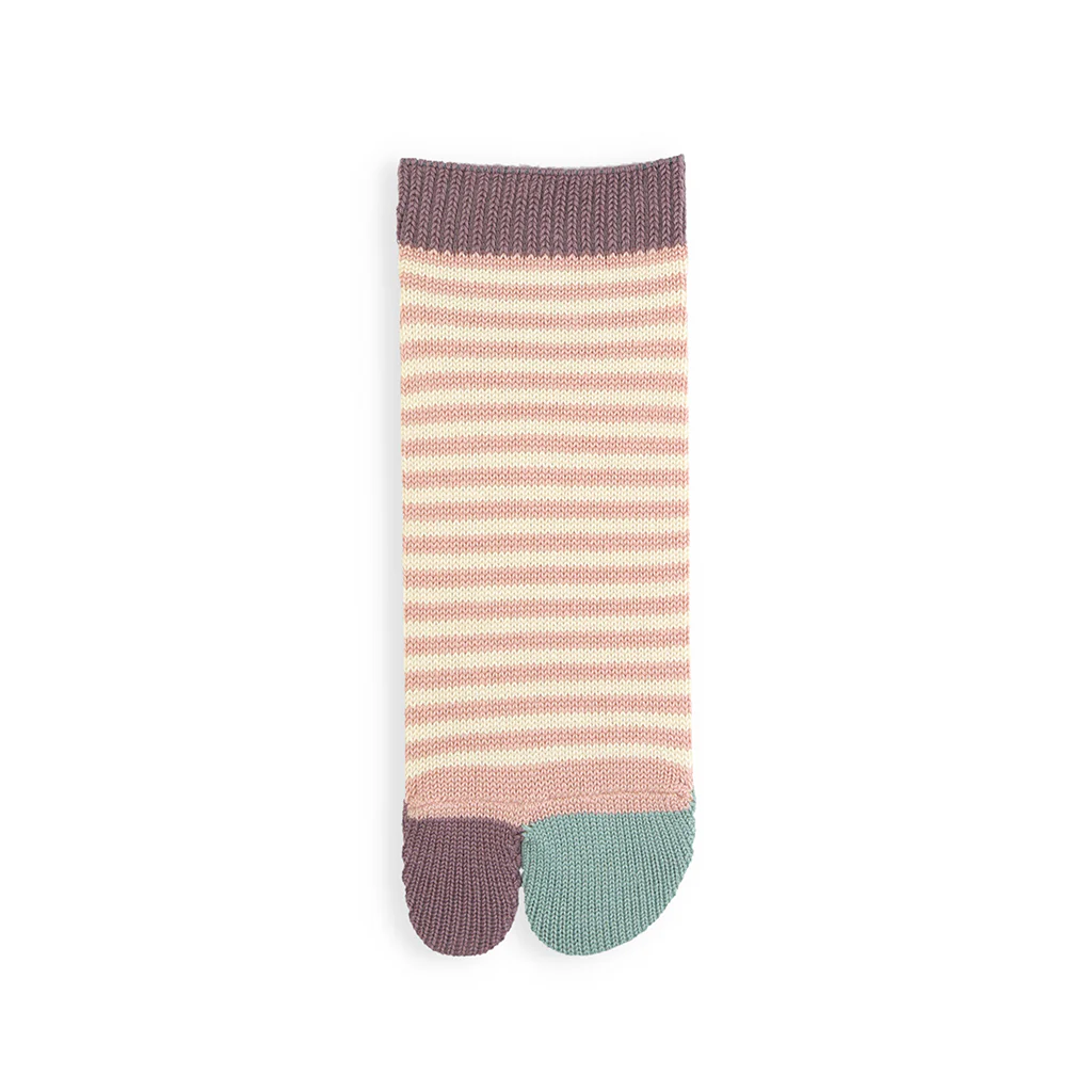 Striped Cotton Tabi Ankle Socks - Image 6