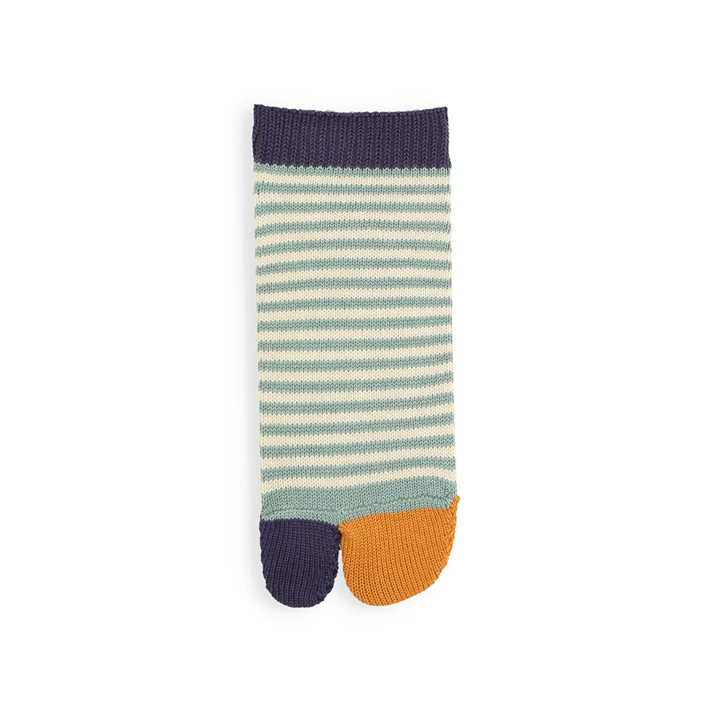 Striped Cotton Tabi Ankle Socks - Image 9