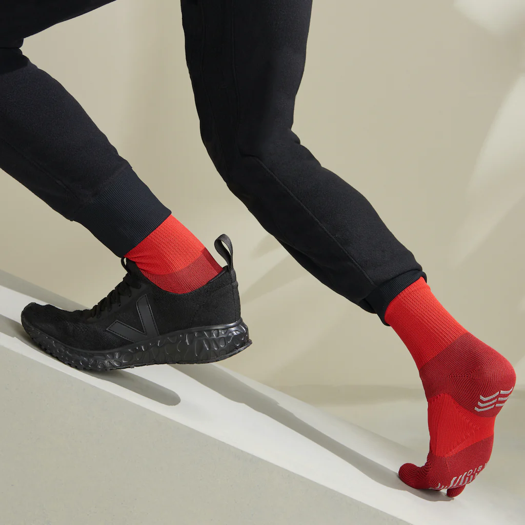 Signature Run Toe Crew Socks